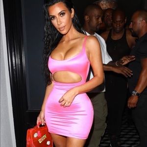 FN hot pink cut out dress